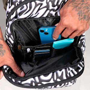 ACADEMY Printed Backpack, PUMA Black-Grafiti AOP, extralarge-IND