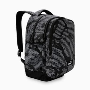 ACADEMY Printed Backpack, PUMA Black-Logo Lab AOP, extralarge-IND