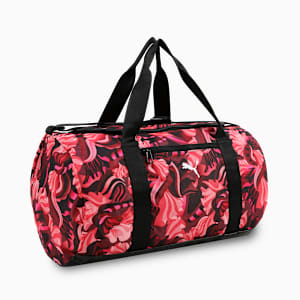 Active Training Essentials Concept Women's Barrel Bag, Ruby Shimmer-Poised Pink-AOP, extralarge-IND