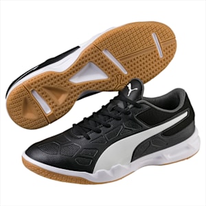 Tenaz Indoor Sport Unisex Shoes, Puma Black-Puma White-Iron Gate-Gum
