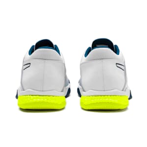 Explode XT Hybrid 2 Handball Shoes, Puma White-Grey Dawn-Safety Yellow-Gibraltar Sea