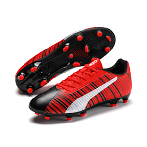 PUMA ONE 5.4 Men's FG/AG Football Boots, Black-Nrgy Red-Aged Silver