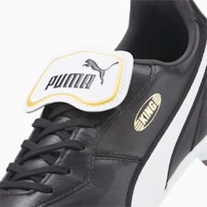 King Top FG Soccer Cleats, Puma Black-Puma White, extralarge