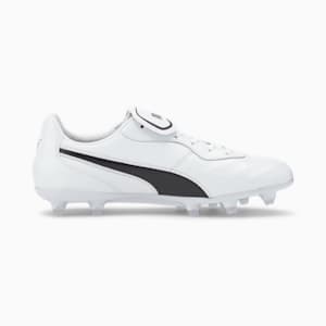 メンズ プーマ キング トップ FG サッカースパイク, Puma White-Puma Black-Puma White
