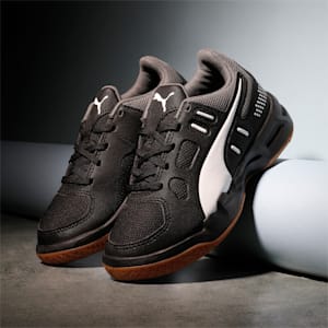 Auriz Kid's Indoor Sport Shoes, Puma Black-Puma White-CASTLEROCK-Gum