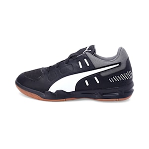 Auriz Kid's Indoor Sport Shoes, Puma Black-Puma White-CASTLEROCK-Gum