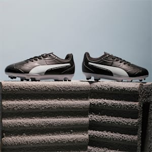 Monarch FG Kid's Football Boots, Puma Black-Puma White