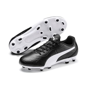 Monarch FG Kid's Football Boots, Puma Black-Puma White