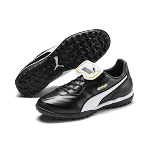 King Top Turf Trainer Soccer Cleats, Puma Black-Puma White, extralarge