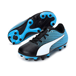 Rapido II FG Jr Football Boots, Luminous Blue-Puma Black-Puma White