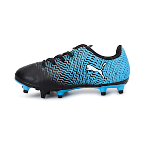Rapido II FG Jr Football Boots, Luminous Blue-Puma Black-Puma White