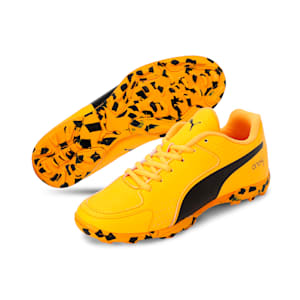 evoSpeed one8 Youth Shoes, Orange Alert-Puma Black