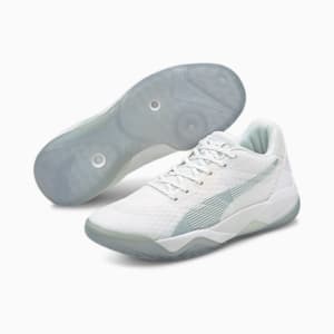 Eliminate Power Nitro Handball Shoes, Puma White-Puma White