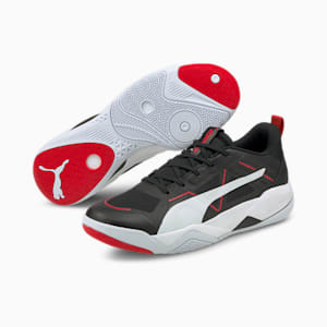 Eliminate Pro Indoor Sports Shoes, Puma Black-Puma White-High Risk Red