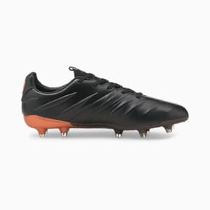 KING Platinum 21 FG/AG Men's Football Boots, Puma Black-Neon Citrus