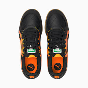 Pressing II Unisex Indoor Turf Football Shoes, Puma Black-Orange Glow-Gum