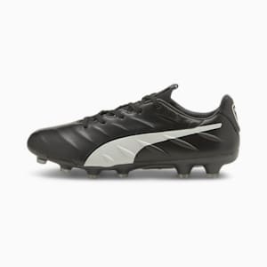 メンズ プーマ キング プラチナム 21 HG/AG サッカー スパイク, Puma Black-Puma White