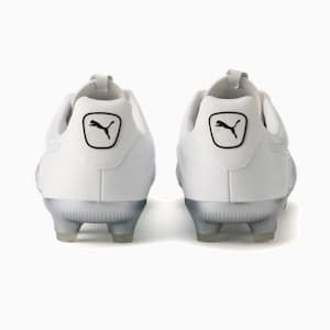 メンズ プーマ キング プラチナム 21 HG/AG サッカー スパイク, Puma White-Diamond Silver-Puma Black