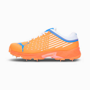 PUMA Spike 22.1 Unisex Cricket Shoes, Neon Citrus-Bluemazing-Puma White