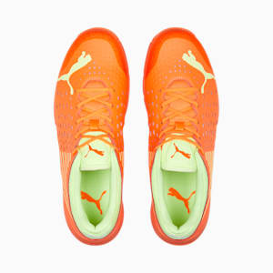 PUMA Spike 22.1 Unisex Cricket Shoes, Ultra Orange-Fast Yellow-PUMA White, extralarge-IND