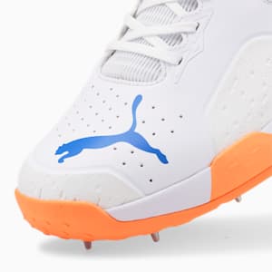 PUMA Bowling 22.1  Cricket Shoes, Puma White-Bluemazing-Neon Citrus