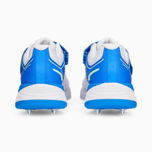 PUMA Bowling 22.1 Unisex Cricket Shoes, Puma White-Elektro Green-Bluemazing, extralarge-IND