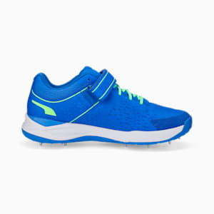 PUMA Bowling 22.1 Unisex Cricket Shoes, Bluemazing-Elektro Green-Puma White, extralarge-IND