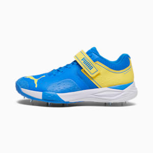 PUMA Bowling 22.1 Unisex Cricket Shoes, Ultra Blue-Yellow Blaze-PUMA White, extralarge-IND