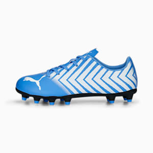 TACTO II FG/AG Youth Football Boots, Dusky Blue-PUMA White, extralarge-IND