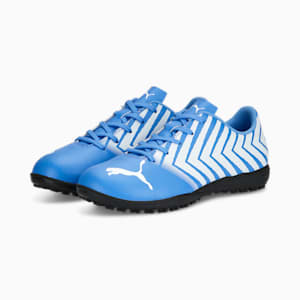 キッズ プーマ タクト II TT JR サッカー トレーニング シューズ 20-24.5cm, Dusky Blue-PUMA White