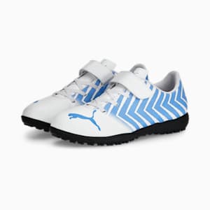 キッズ サッカー プーマ タクト II TT サッカー トレーニング シューズ V 18-24.5cm, PUMA White-Dusky Blue