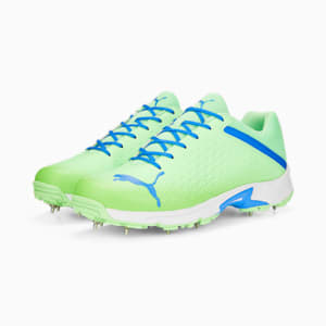PUMA Spike 22.2  Cricket Shoes, Elektro Green-Bluemazing-Puma White, extralarge-IND