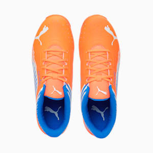 PUMA 22 FH Rubber Unisex Cricket Shoes, Neon Citrus-Puma White-Bluemazing
