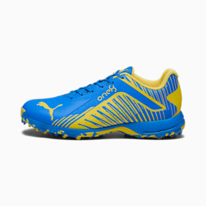 PUMA x one8 22 FH Rubber Unisex Cricket Shoes, Ultra Blue-Yellow Blaze-PUMA White, extralarge-IND