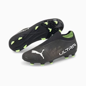ULTRA 3.4 FG/AG Youth Football Boots, Puma Black-Puma White-Fizzy Light
