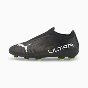 ULTRA 3.4 FG/AG Soccer Cleats JR, Puma Black-Puma White-Fizzy Light