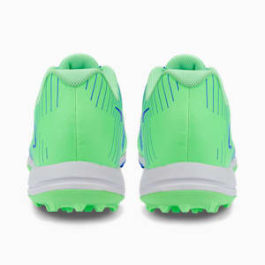 PUMA 22 FH Rubber  Cricket Shoes, Elektro Green-Bluemazing-Puma White