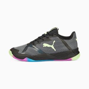 Accelerate Turbo Nitro II Handball Shoes, Puma Black-Fizzy Light-Ocean Dive-Festival Fuchsia