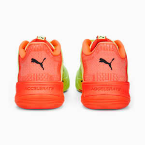 Accelerate Turbo Nitro II Handball Shoes, Fast Yellow-Red Blast-PUMA Black