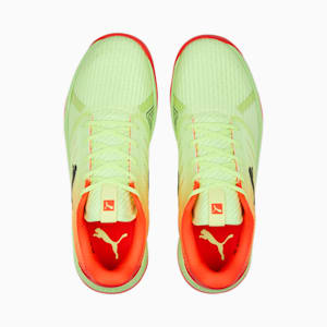 Accelerate Pro II Unisex Indoor Sports Shoes, Fast Yellow-Red Blast-PUMA Black, extralarge-IND