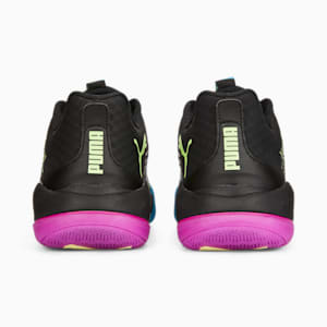Eliminate Power Nitro II Indoor Sports Shoes, Puma Black-Fizzy Light-Ocean Dive-Festival Fuchsia