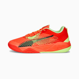Eliminate Power NITRO™ II Men's Racquet Sports Shoes, Red Blast-Fast Yellow-PUMA Black, extralarge