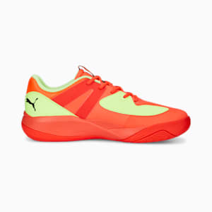 Eliminate Pro II Unisex Indoor Sports Shoes, Red Blast-Fast Yellow-PUMA Black, extralarge-IND
