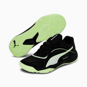 Solarstrike II Indoor Sports Shoes, Puma Black-Puma White-Fizzy Light
