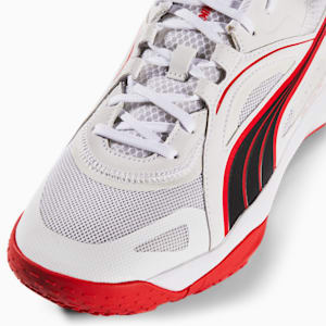 Solarstrike II Racquet Sports Shoes, Puma White-Puma Black-High Risk Red