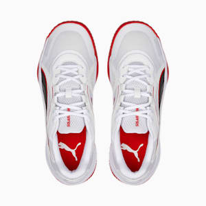 Zapatos Solarstrike II Racquet Sports, Puma White-Puma Black-High Risk Red