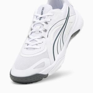 Solarstrike II Unisex Indoor Sports Shoes, Puma White-Shadow Gray, extralarge-IND