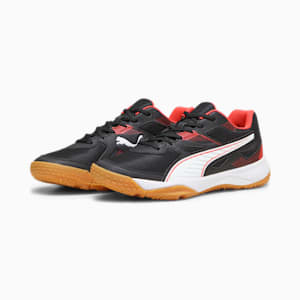 Solarflash II Unisex Indoor Sports Shoes, PUMA Black-Fire Orchid-PUMA White-Gum, extralarge-IND