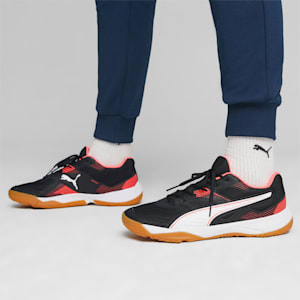 Solarflash II Unisex Indoor Sports Shoes, PUMA Black-Fire Orchid-PUMA White-Gum, extralarge-IND