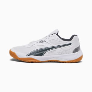 Solarflash II Unisex Indoor Sports Shoes, PUMA White-Shadow Gray-Gum, extralarge-IND